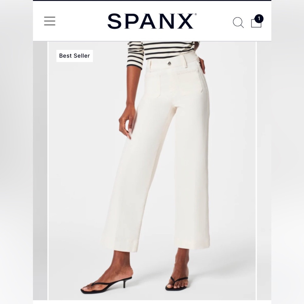 Spanx Cropped Wide Leg Jeans